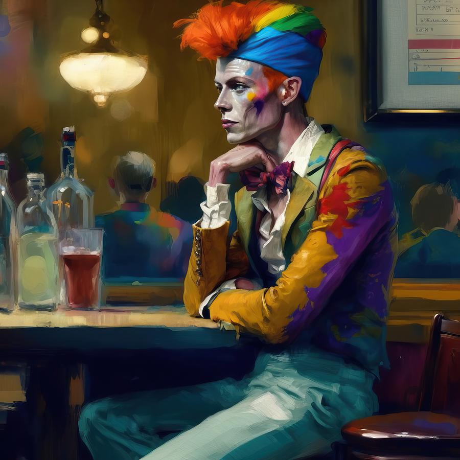 Edward Hopper Painting - David Bowie No.2 by My Head Cinema
