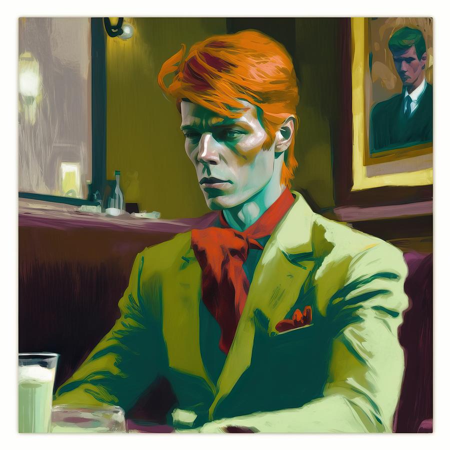 Edward Hopper Painting - David Bowie No.3 by My Head Cinema