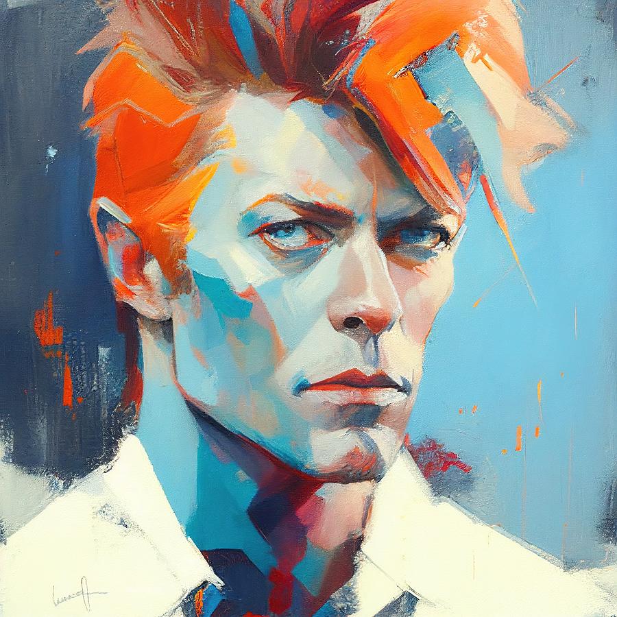 Edward Hopper Painting - David Bowie No.4 by My Head Cinema