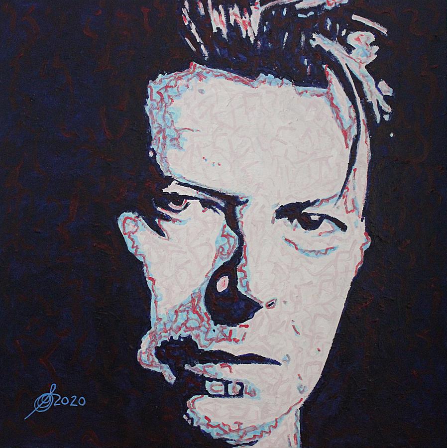 David Bowie original painting Painting by Sol Luckman