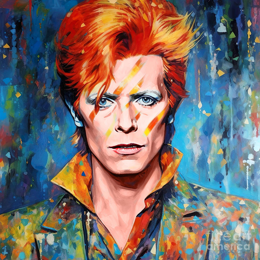 David Bowie Painting - David Bowie painting  by Mark Ashkenazi
