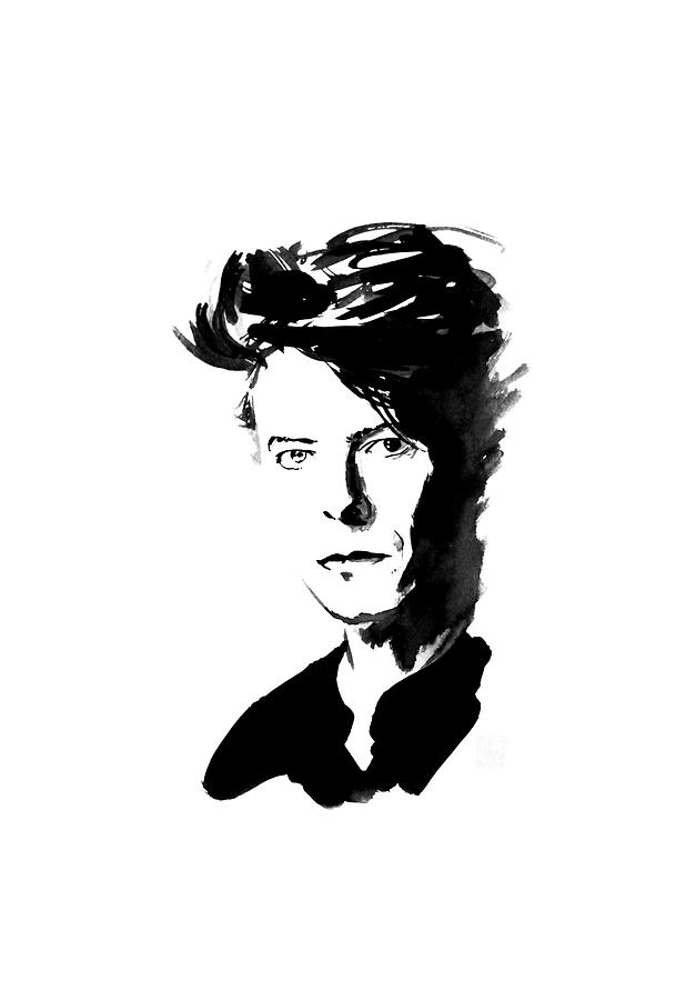 David Bowie Painting - David Bowie by Pechane Sumie