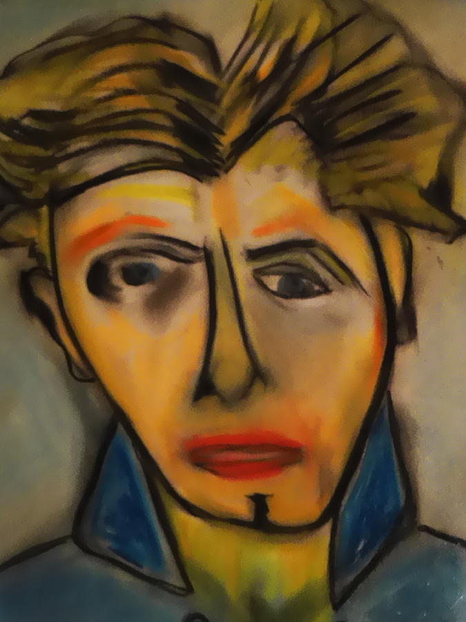 David Bowie Pastel by Phil Gioldasis