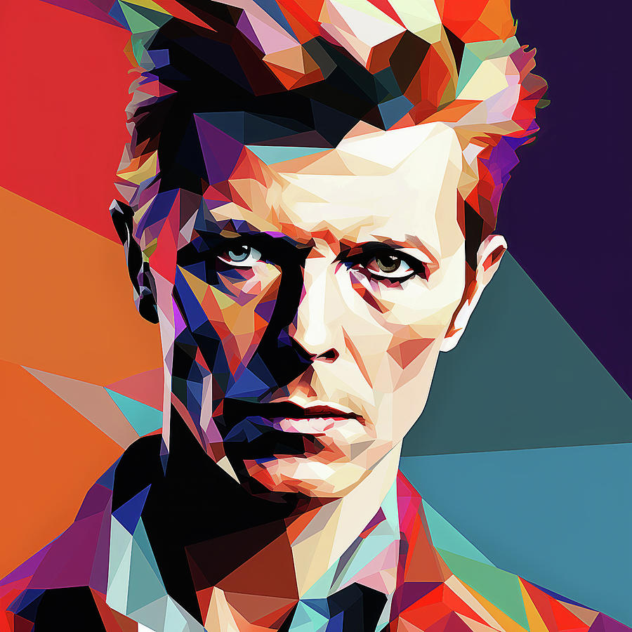 David Bowie Pop Art Digital Art by Peggy Collins - Pixels