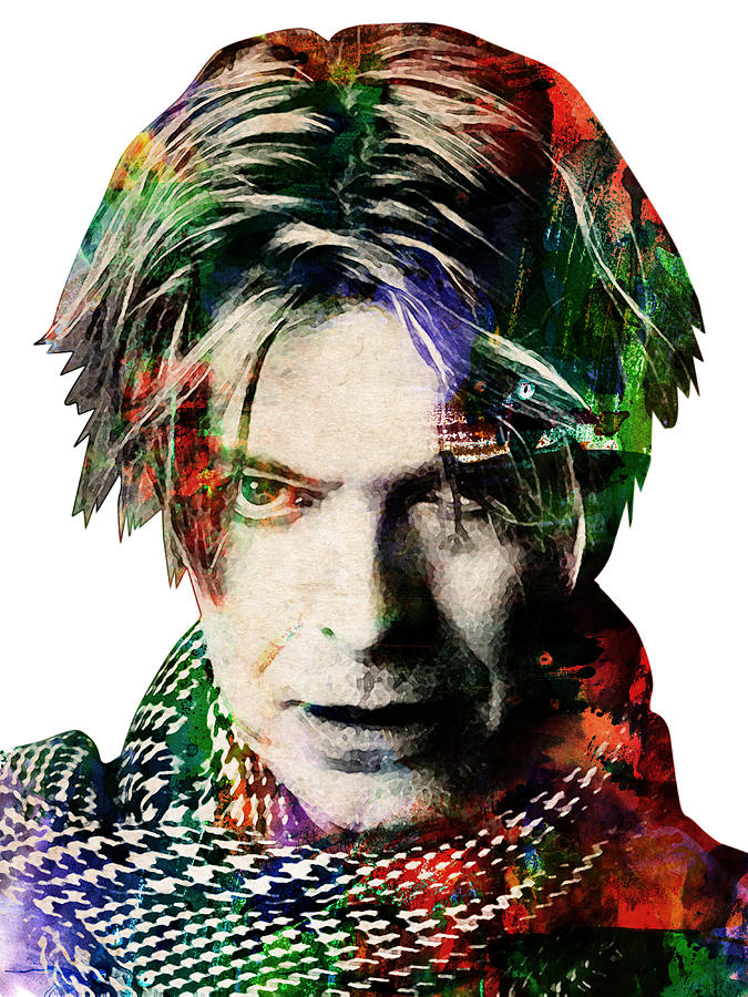 David Bowie Watercolor Portrait No Background Digital Art By Mihaela Pater