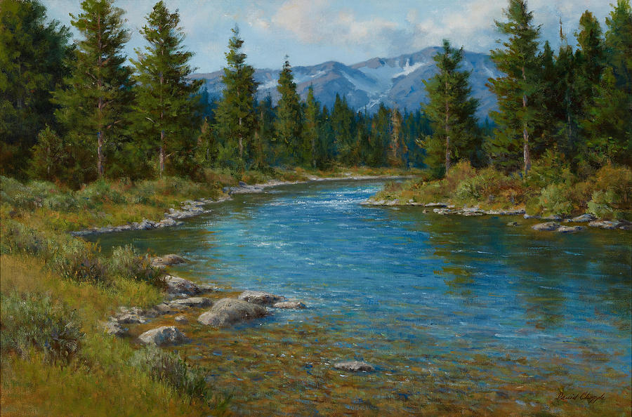 DAVID CHAPPLE born 1947 Sierra Stream Painting by Arpina Shop - Fine ...