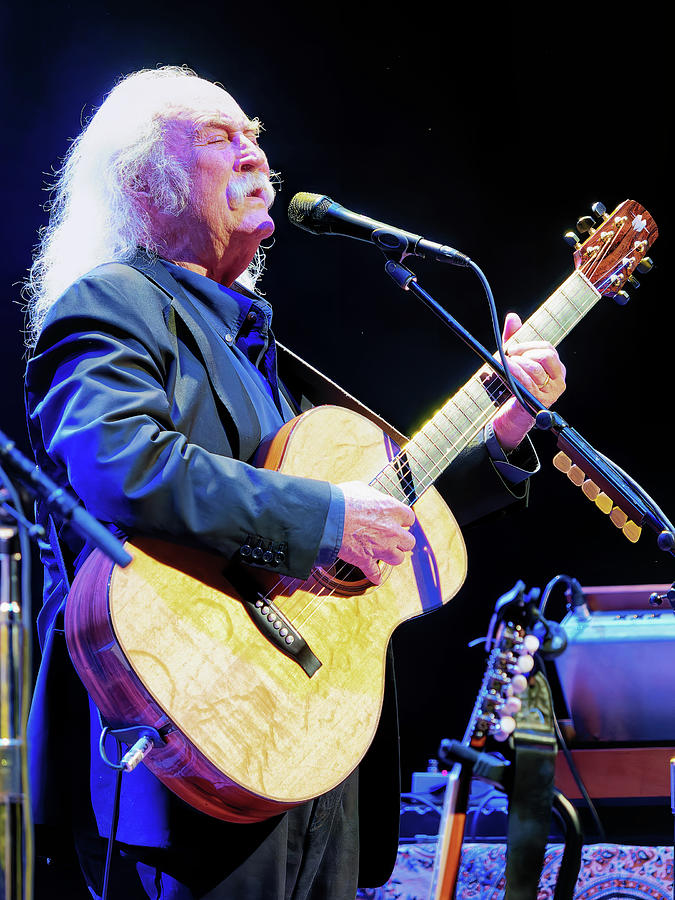 David Crosby in Concert Photograph by Ron Dubin