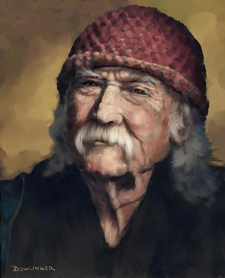 David Crosby Digital Art by Scott Bowlinger - Pixels