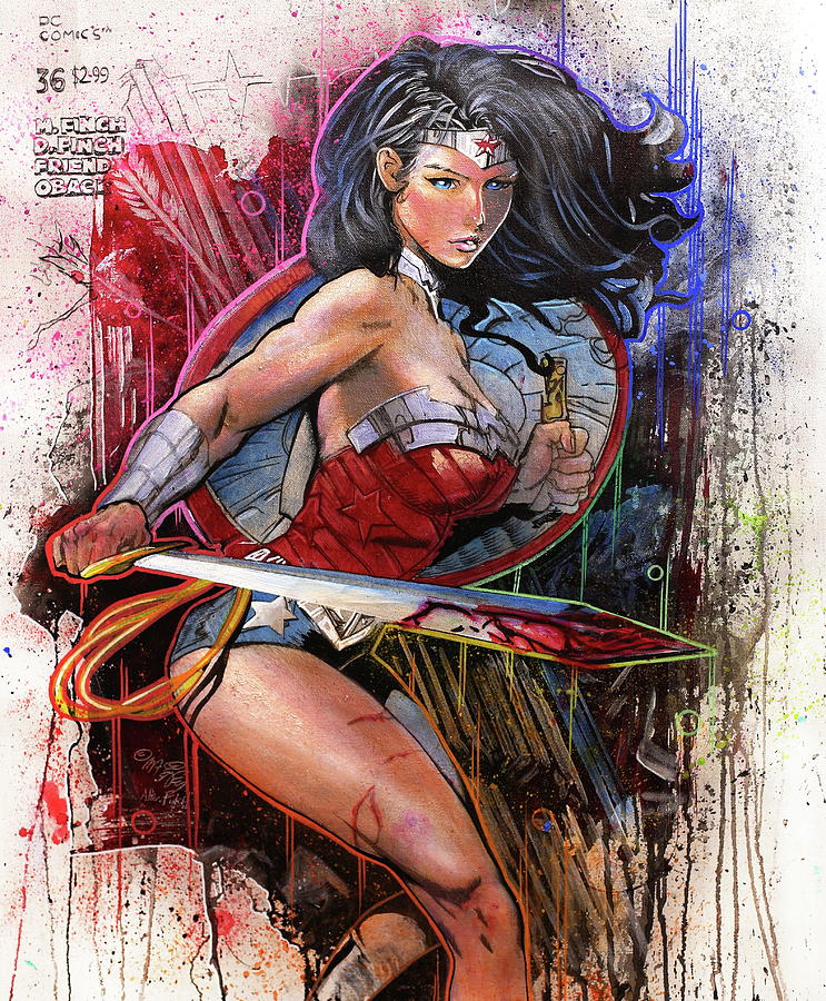 David Finchs Wonder Woman Painting by Michael Andrew Law Cheuk Yui