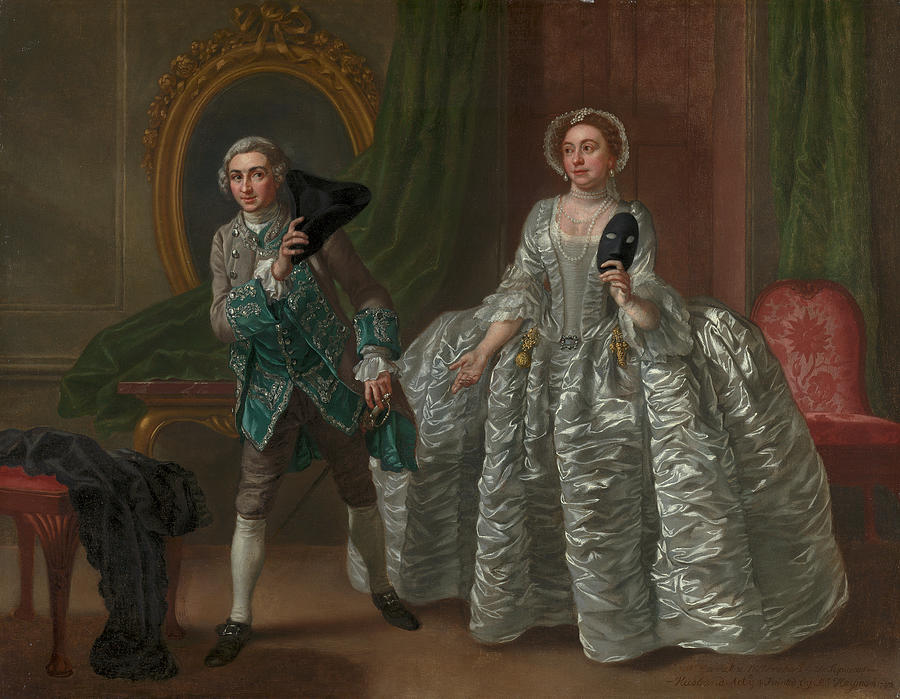 David Garrick and Mrs Pritchard Painting by Francis Hayman