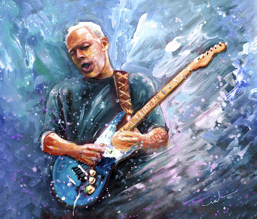 David Gilmour Painting by Miki De Goodaboom