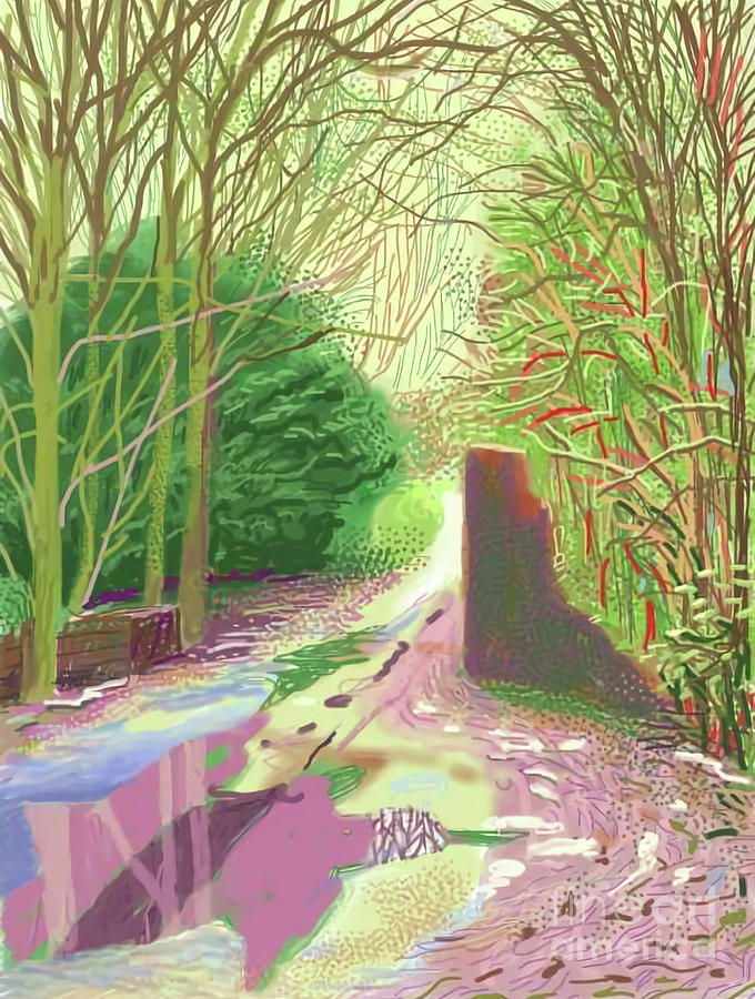 David Hockney Memory Street Digital Art By Roland Honaker Fine Art   David Hockney Memory Street Roland Honaker 