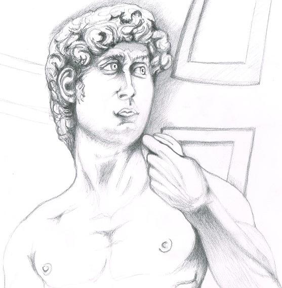 David Statue By Michelangelo Vector Drawing Stock Vector Royalty Free  329020454  Shutterstock