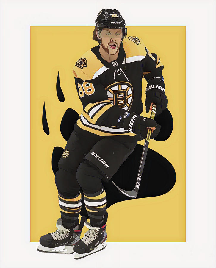 David Pastrnak Boston Bruins Oil Pixel Art 101 Mixed Media By Joe ...