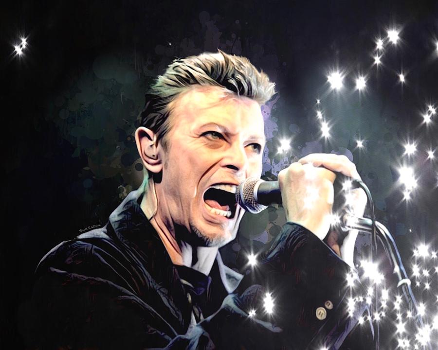 David Bowie Digital Art - David Robert Bowie by Scott Wallace Digital Designs