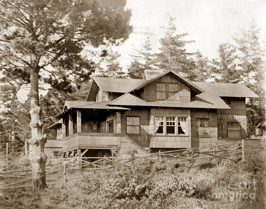 Camino Real Photograph - David Starr Jordan built a house at Camino Real and Seventh in Carmel  1908 by Monterey County Historical Society