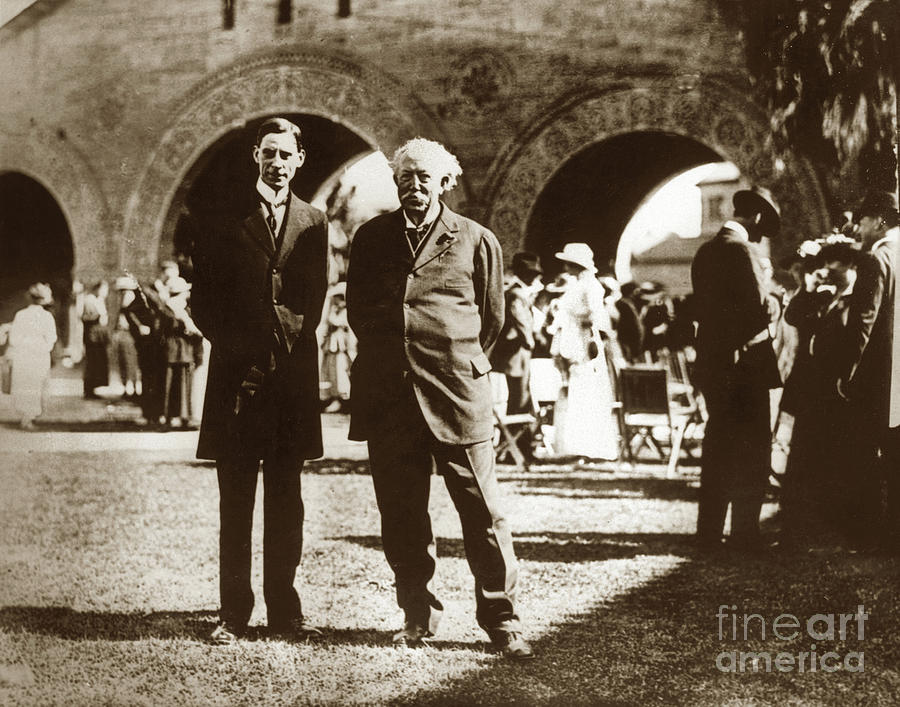 Stanford University Photograph -  David Starr Jordan and Ray Lyman Wilbur Stanford University. Circa 1916 by Monterey County Historical Society