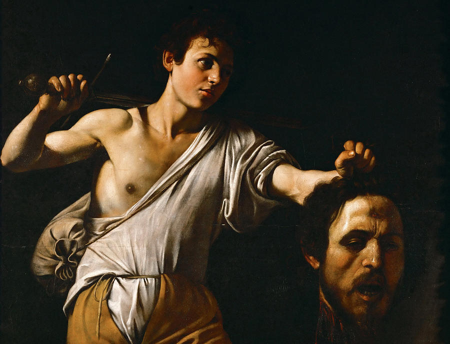 David with the Head of Goliath, 1606-1607 Painting by Caravaggio