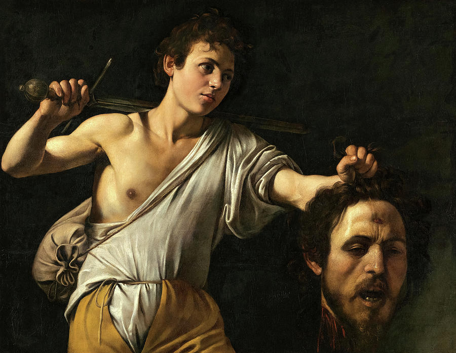 Caravaggio Painting - David with the Head of Goliath, 1607 by Caravaggio