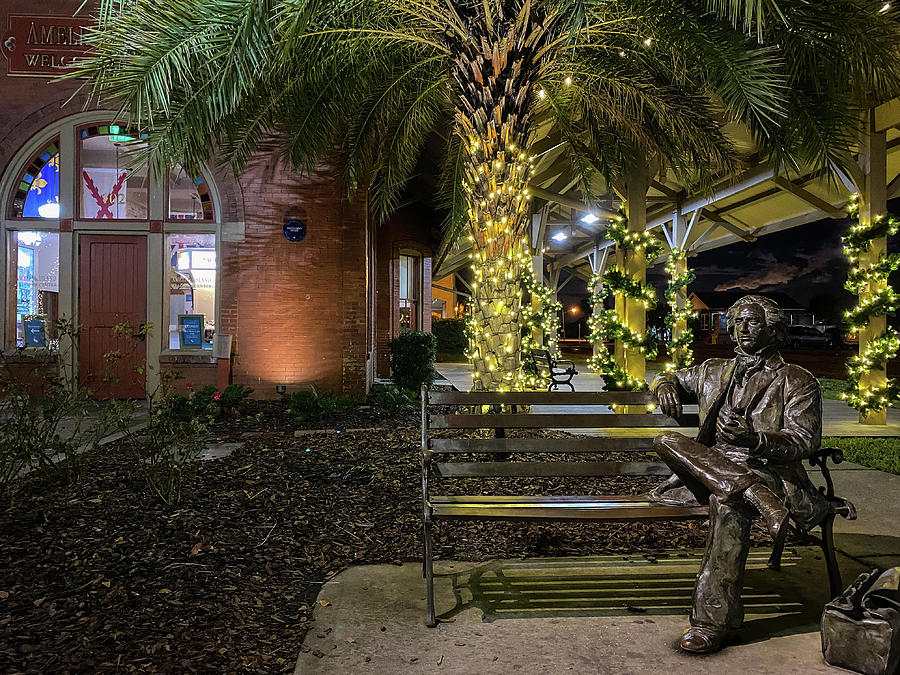 David Yulee Statue at the Train Station, Amelia Island Christmas, Florida by Dawna Roaming Near and Far David Yulee Statue at the Train Station, Amelia Island Christmas, Florida by Dawna Roaming Near and Far