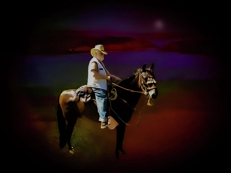 Davids Riding His Paso Fino Cacique Photograph