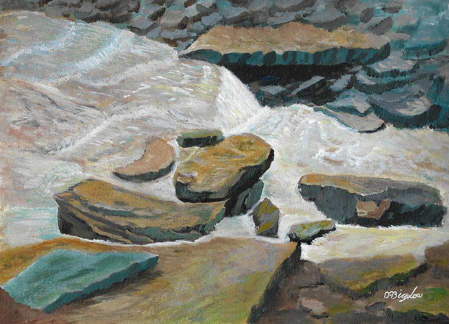 Davis Cascade Painting by David Bigelow