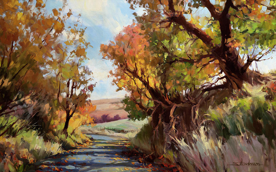Landscape Painting - Davis Hollow Country Road by Steve Henderson