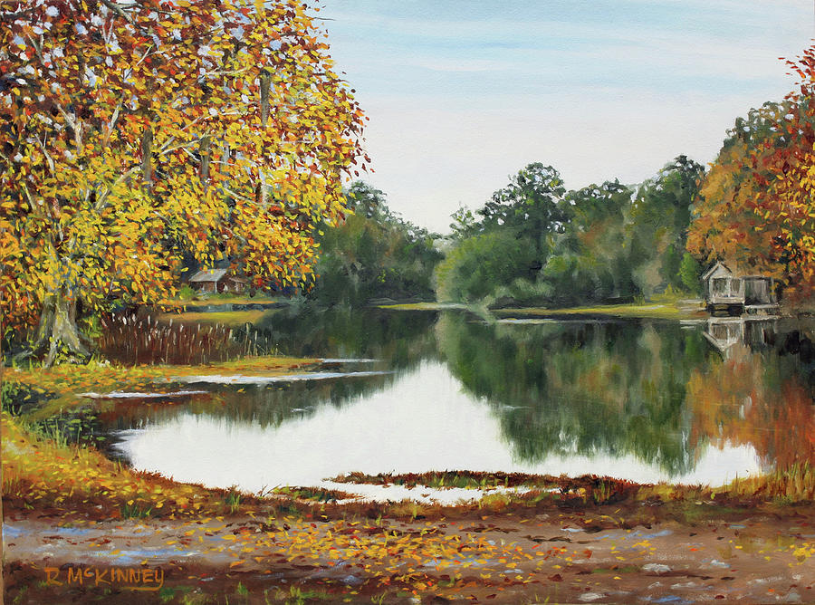 Davis Lake Painting by Rick McKinney