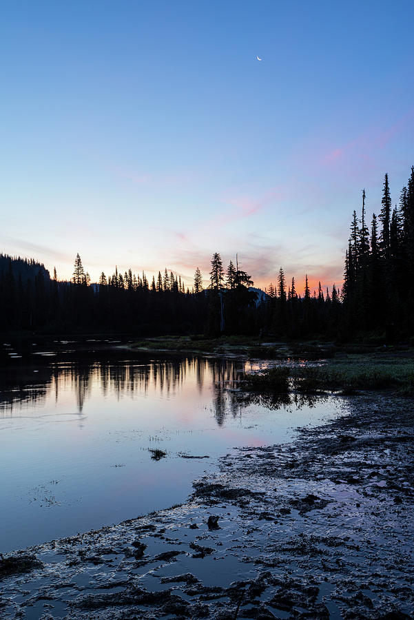 Dawn at Alpine Lake Digital Art by Michael Lee