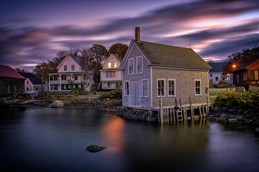 Maine Photograph - Dawn at Clamshell Alley by Rick Berk