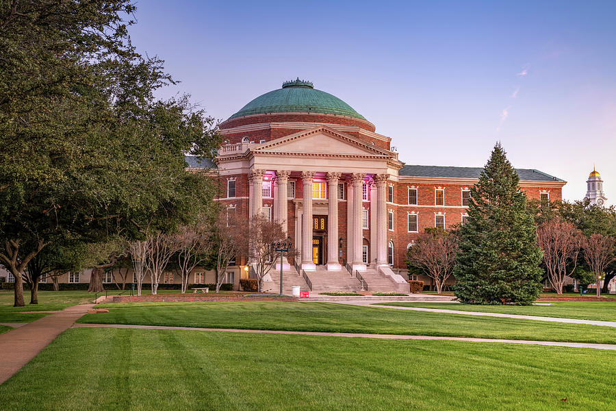 Dawn At Dallas Hall - Smu University Park Texas Photograph By Gregory 