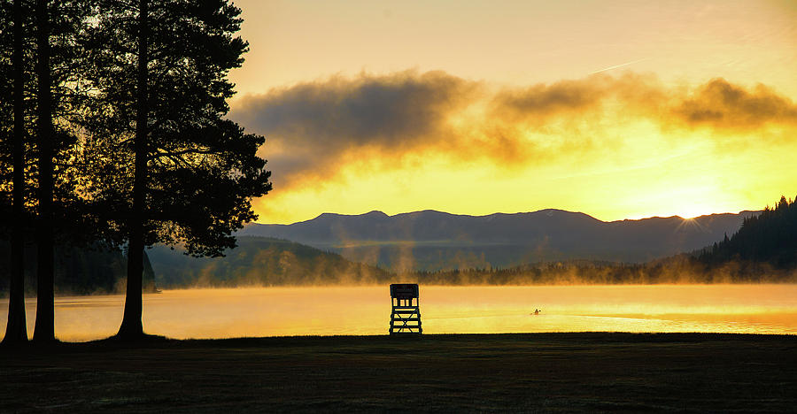 Dawn at Donner Lake Photograph by Janet Kopper