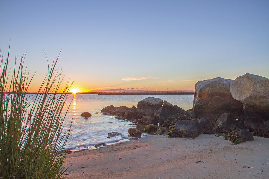 Dawn at Fort Taber Beach Photograph by Nautical Chartworks
