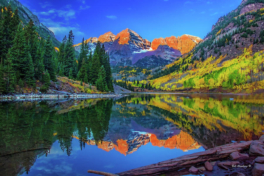 Dawn at Maroon Bells #5799 Photograph by Bob Augsburg - Fine Art America