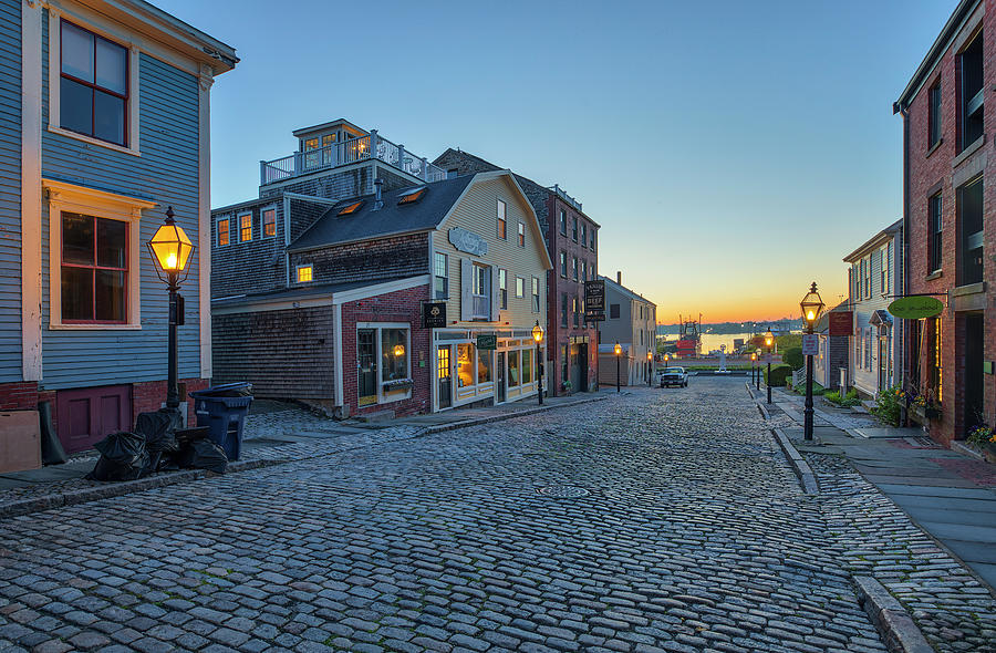 Dawn at New Bedford Historic District  Photograph by Juergen Roth