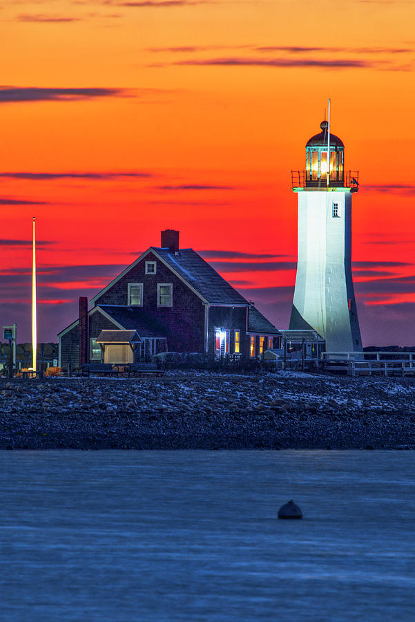 Dawn at Old Scituate Lighthouse Photograph by Juergen Roth