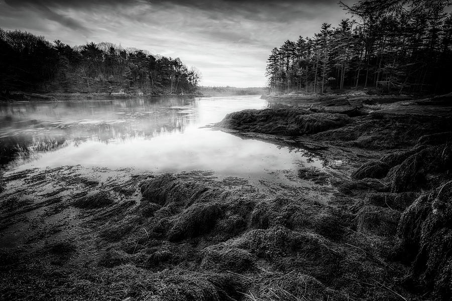 Black And White Photograph - Dawn at Ovens Mouth Black and White by Rick Berk