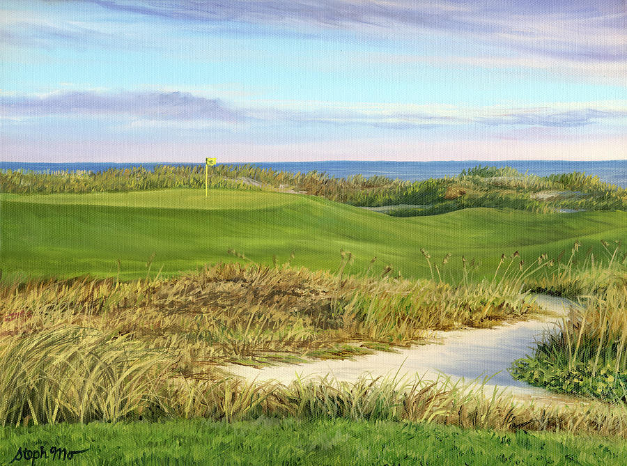 Fathers Day Painting - Dawn at The Ocean Course by Steph Moraca
