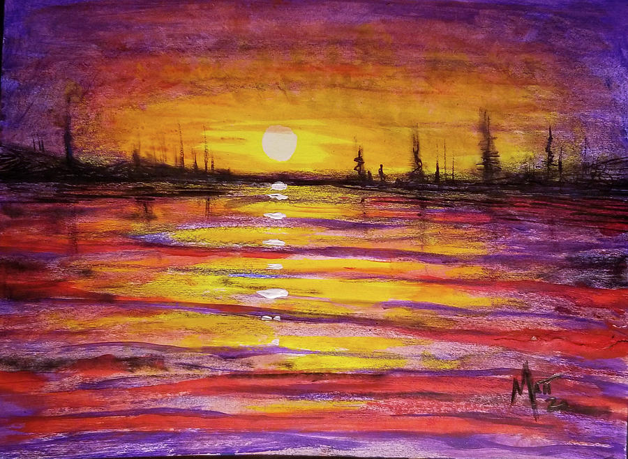 Dawn Colorful Painting by Matt Mercer