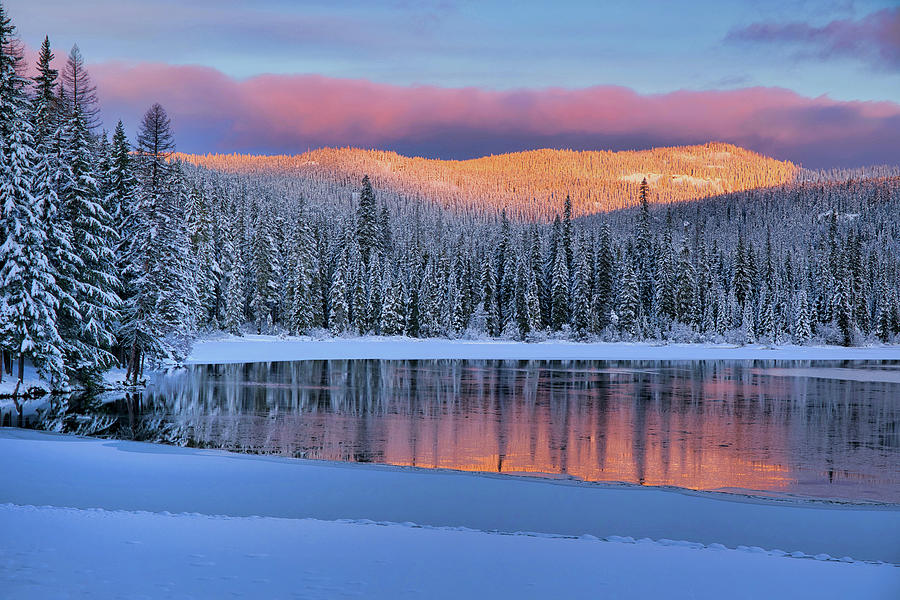 Dawn Colors at Dog Lake Photograph by Lynn Hopwood