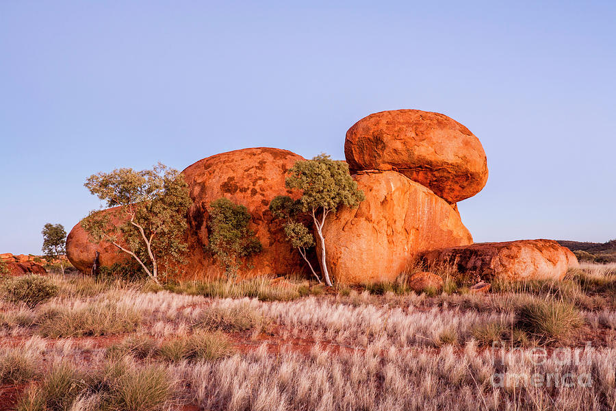 Nature Photograph - Dawn, Devils Marbles, Northern Territory by Colin and Linda McKie