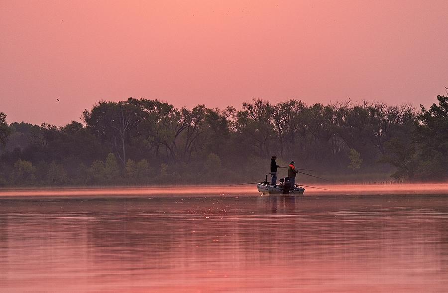 Dawn fishing, Lake Wingra, Madison, WI Photograph by Steven Ralser