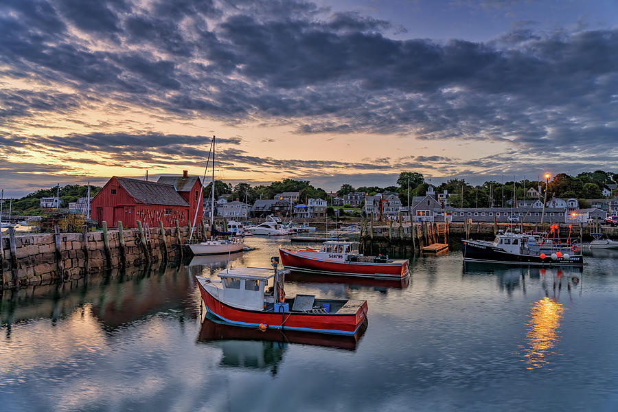 Summer Photograph - Dawn in the Harbor by Rick Berk