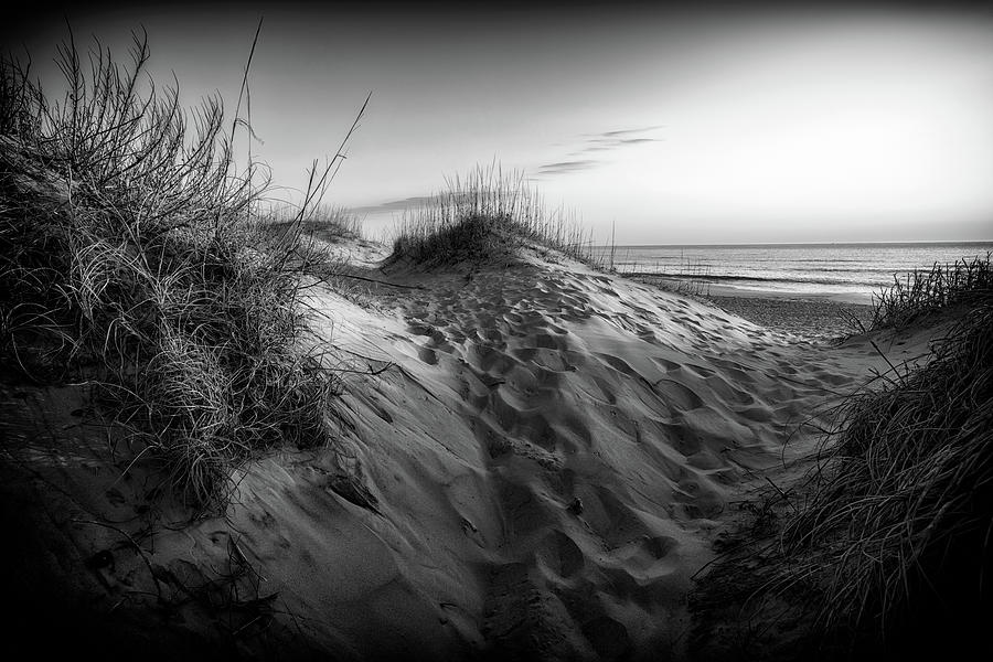 Nature Photograph - Dawn in the Outer Banks Black and White by Rick Berk