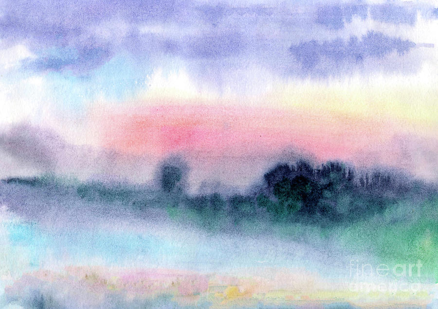 Dawn Drawing by Julia Kovaleva Pixels