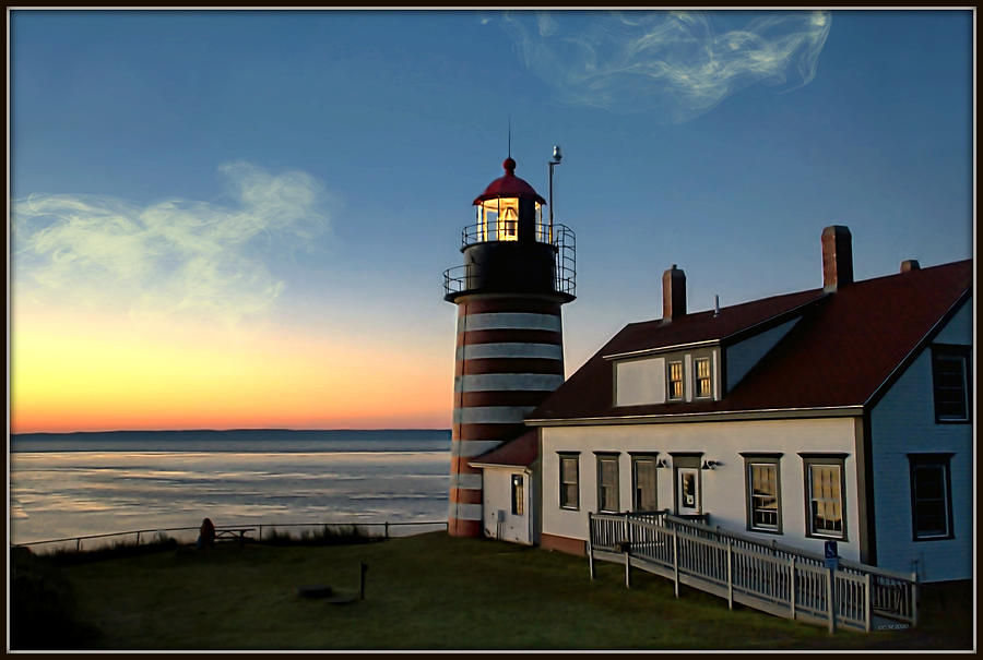 Lighthouse Photograph - Dawn Luminescence  by Catherine Melvin