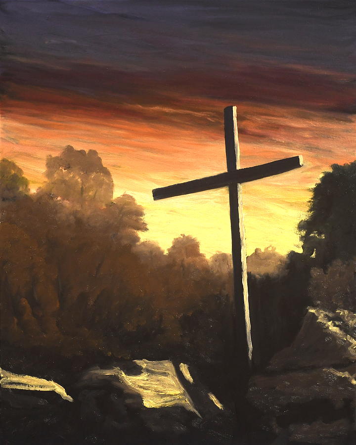 Dawn of Hope - Cross Painting by Kelly Lane - Fine Art America