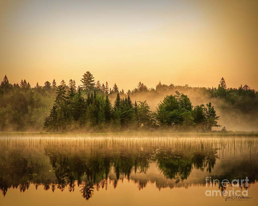 Dawn on Round Pond - Allagash Maine Photograph by Jan Mulherin