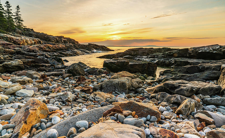 Dawn on the Acadia Coast 2 Photograph by Ron Long Ltd Photography
