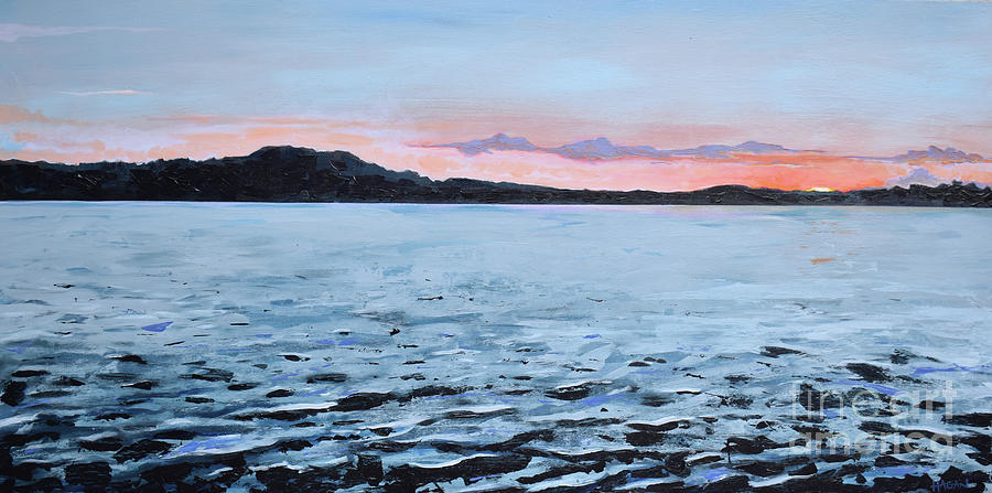 Mountain Painting - Dawn on the Lake by Sean Hagan